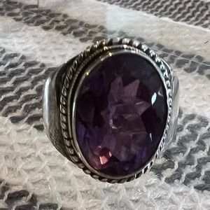 Woman’s size 7, amethyst silver ring